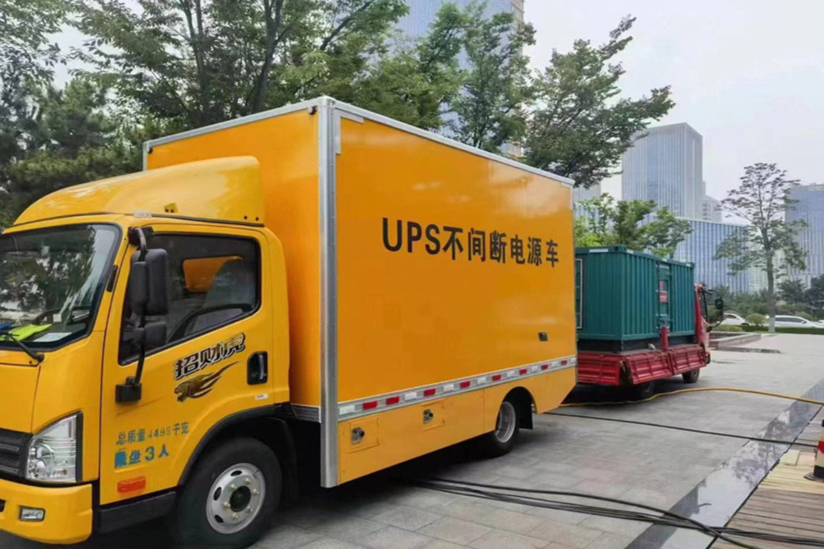 陵城发电机租赁施工现场