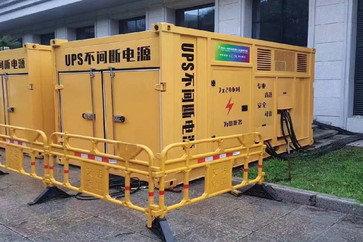 陵城发电机租赁施工现场