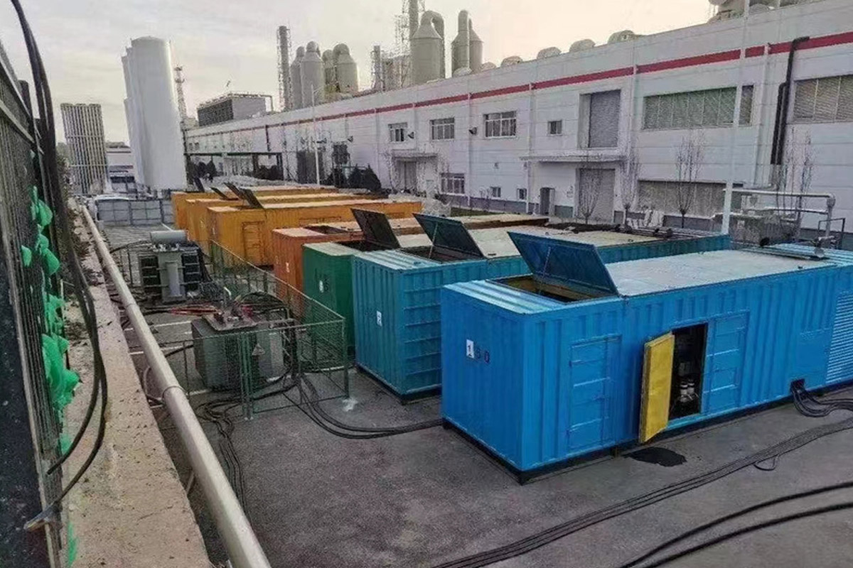 陵城发电机租赁施工现场